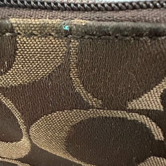 Coach | Preloved Dark Brown Signature Canvas Wristlet - Picture 10 of 11